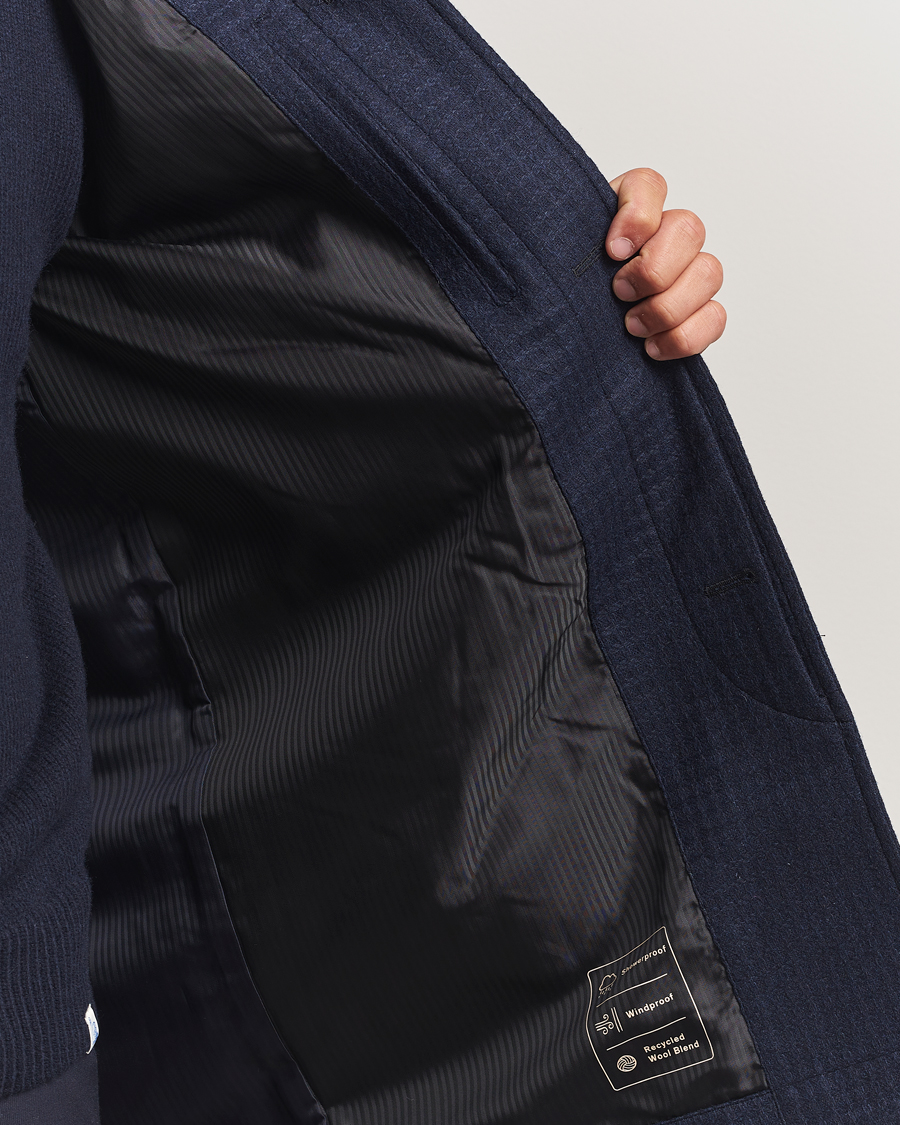 Heren | Jassen | PS Paul Smith | Wool Dogtooth Coat Blue