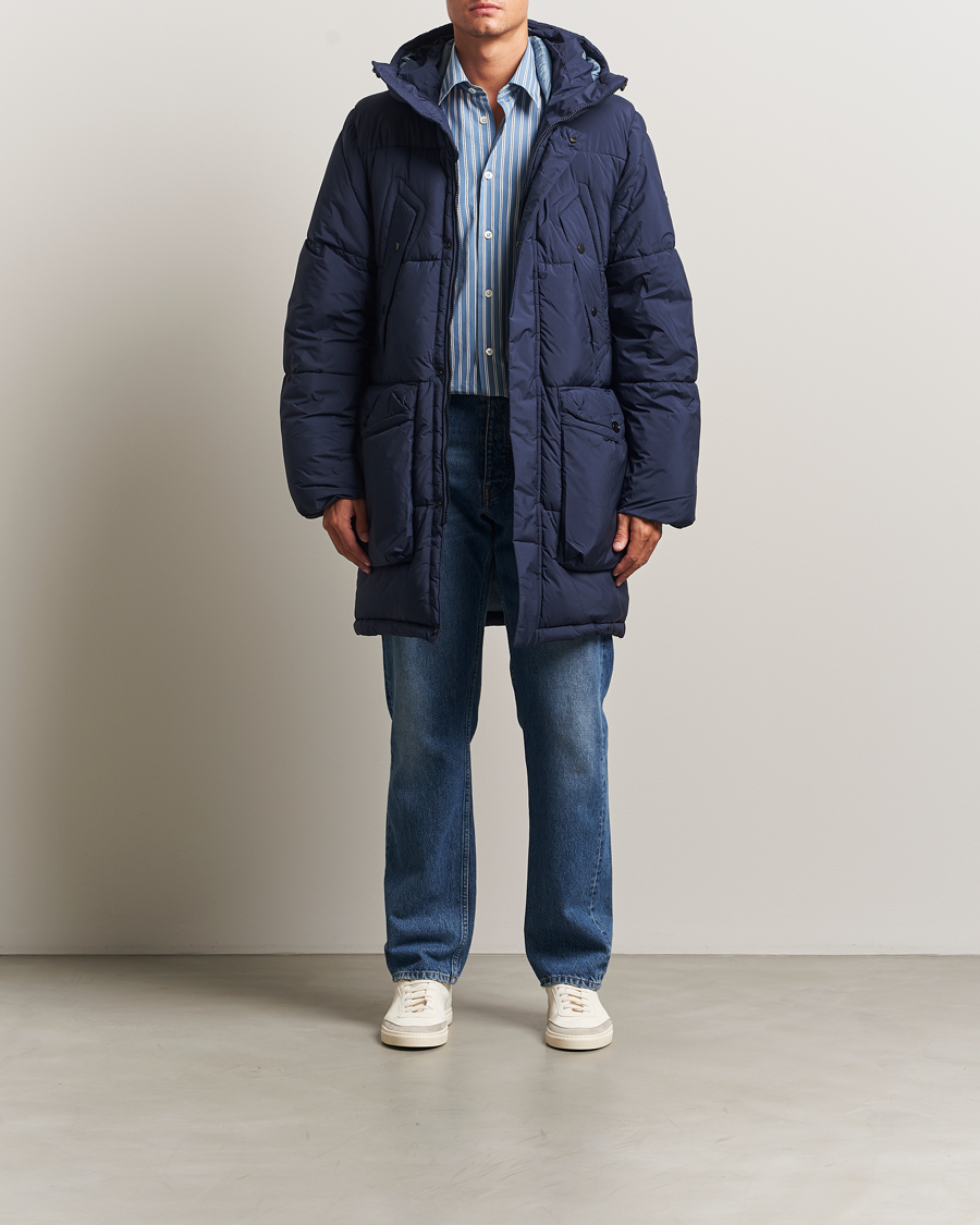 Heren | Jassen | PS Paul Smith | Fibre Down Hooded Parka Dark Blue