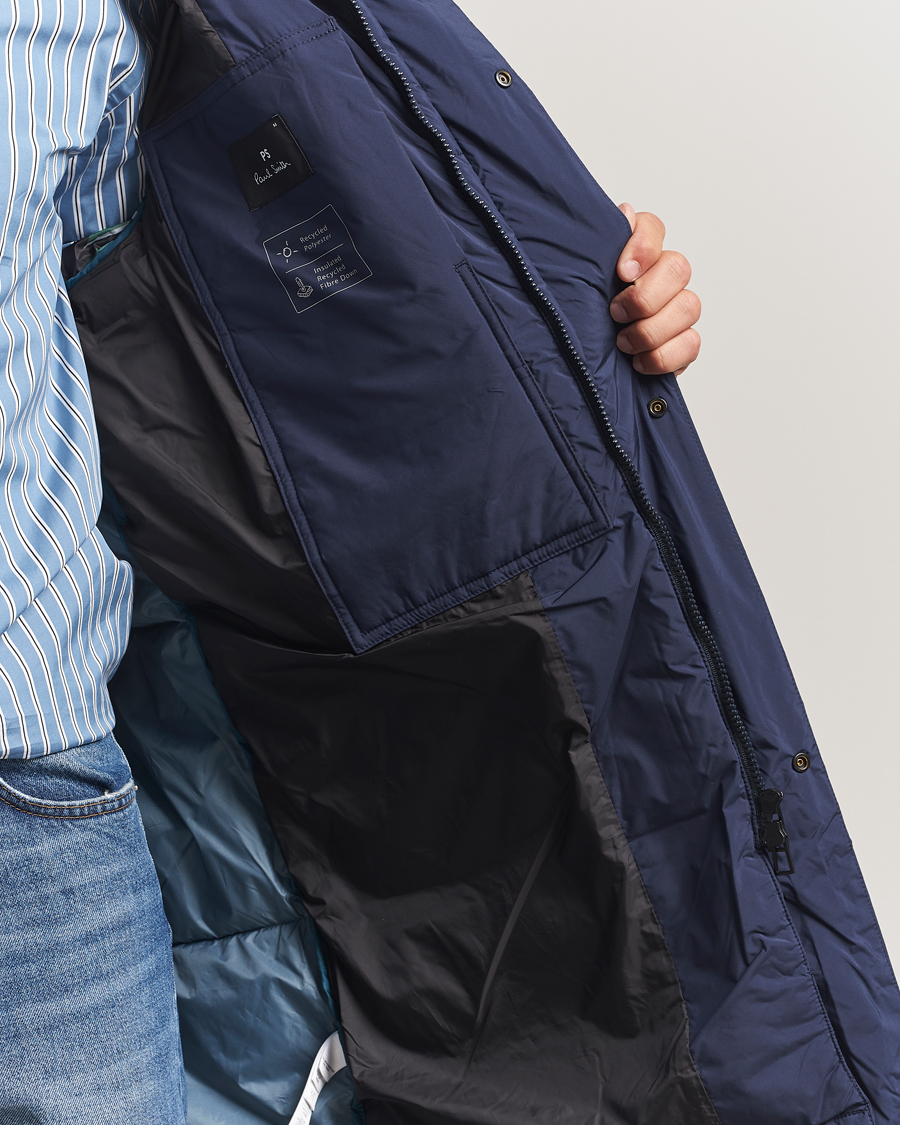 Heren | Jassen | PS Paul Smith | Fibre Down Hooded Parka Dark Blue