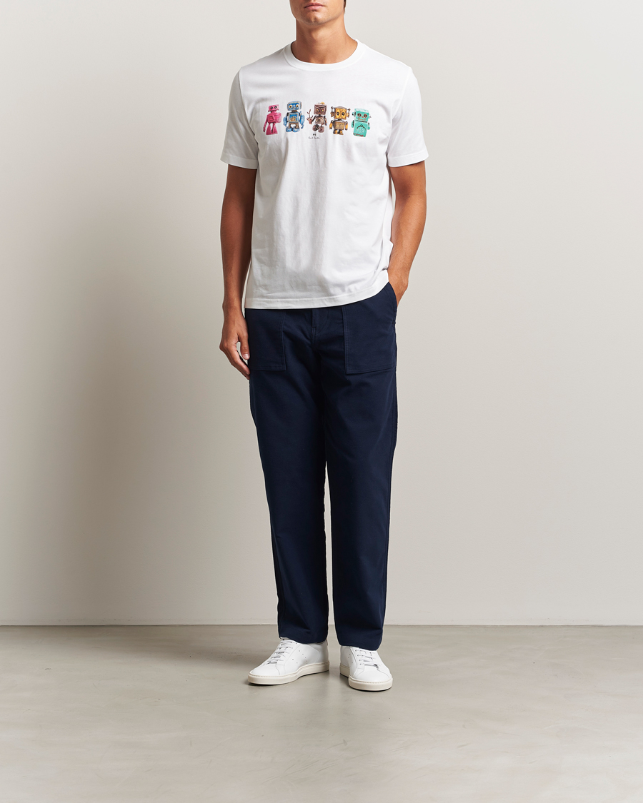 Heren | T-shirts | PS Paul Smith | Robots Crew Neck T-Shirt White
