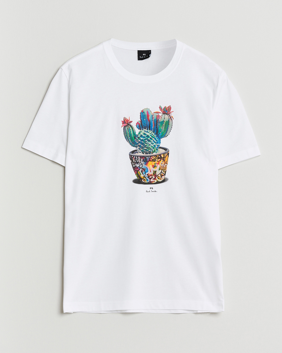 Heren | T-shirts | PS Paul Smith | Cactus Crew Neck T-Shirt White