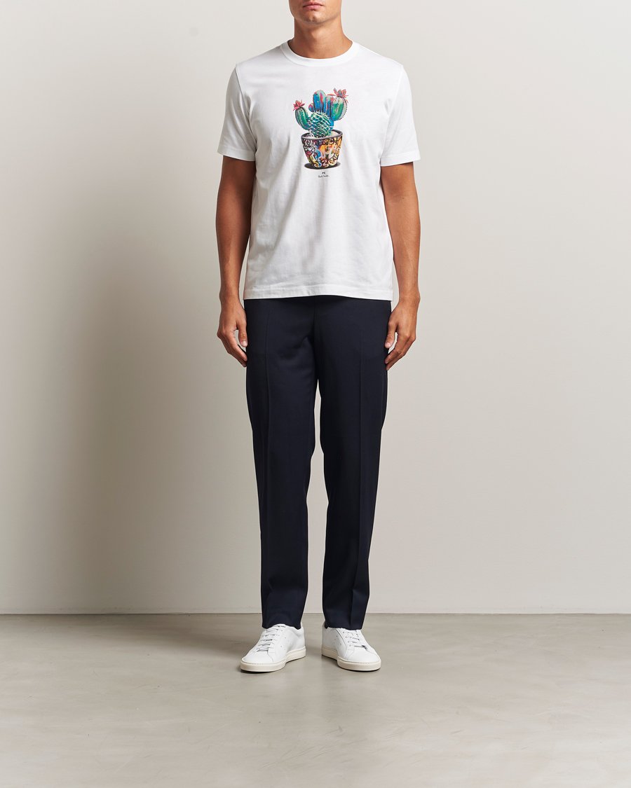 Heren | T-shirts | PS Paul Smith | Cactus Crew Neck T-Shirt White
