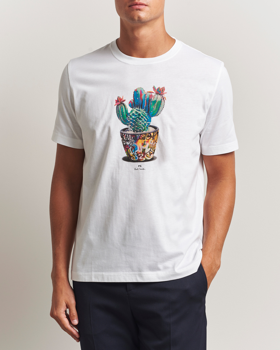 Heren | T-shirts | PS Paul Smith | Cactus Crew Neck T-Shirt White
