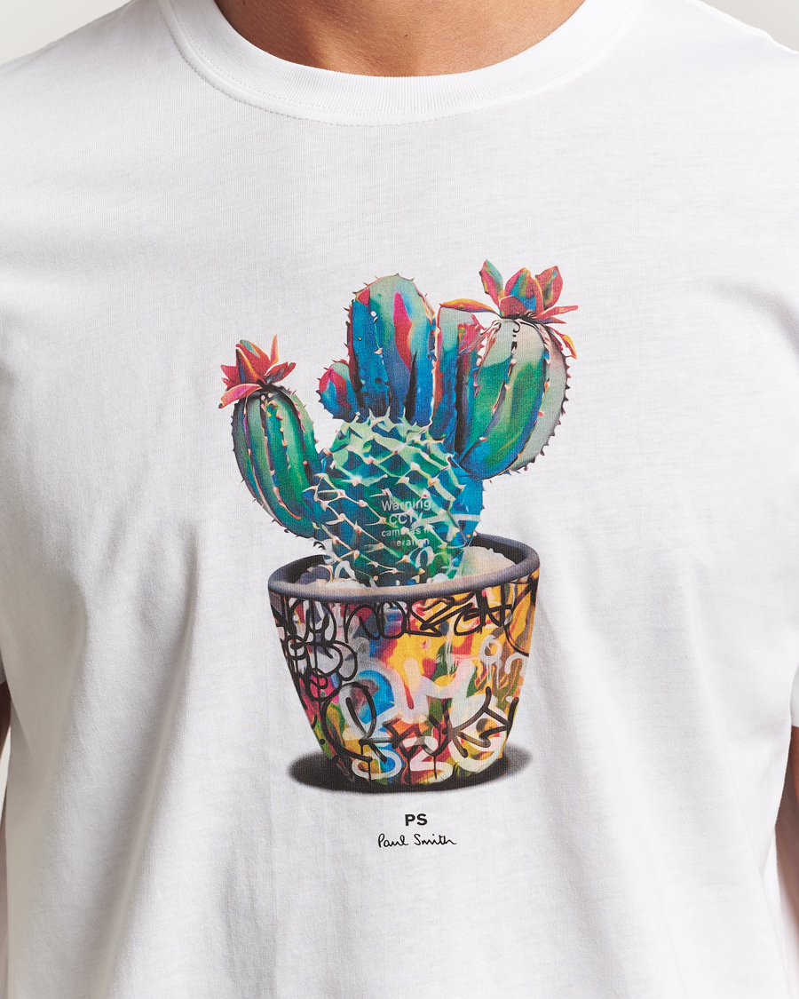 Heren | T-shirts | PS Paul Smith | Cactus Crew Neck T-Shirt White