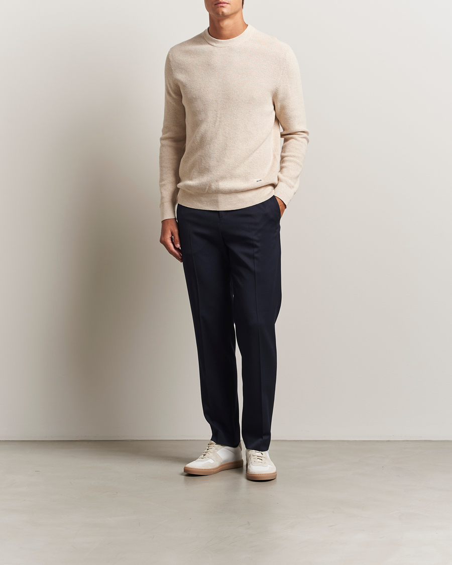 Heren | Truien | PS Paul Smith | Waffle Knitted Crew Neck Sweater Off White