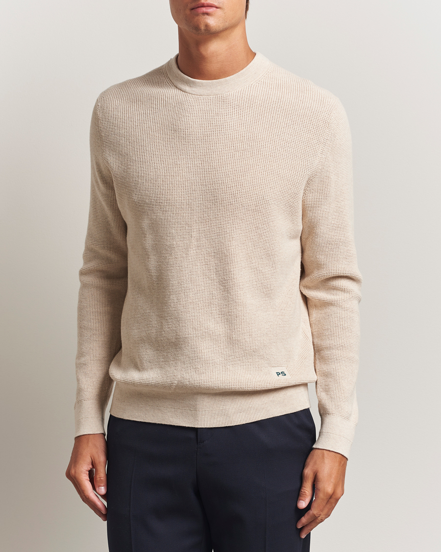 Heren | Truien | PS Paul Smith | Waffle Knitted Crew Neck Sweater Off White