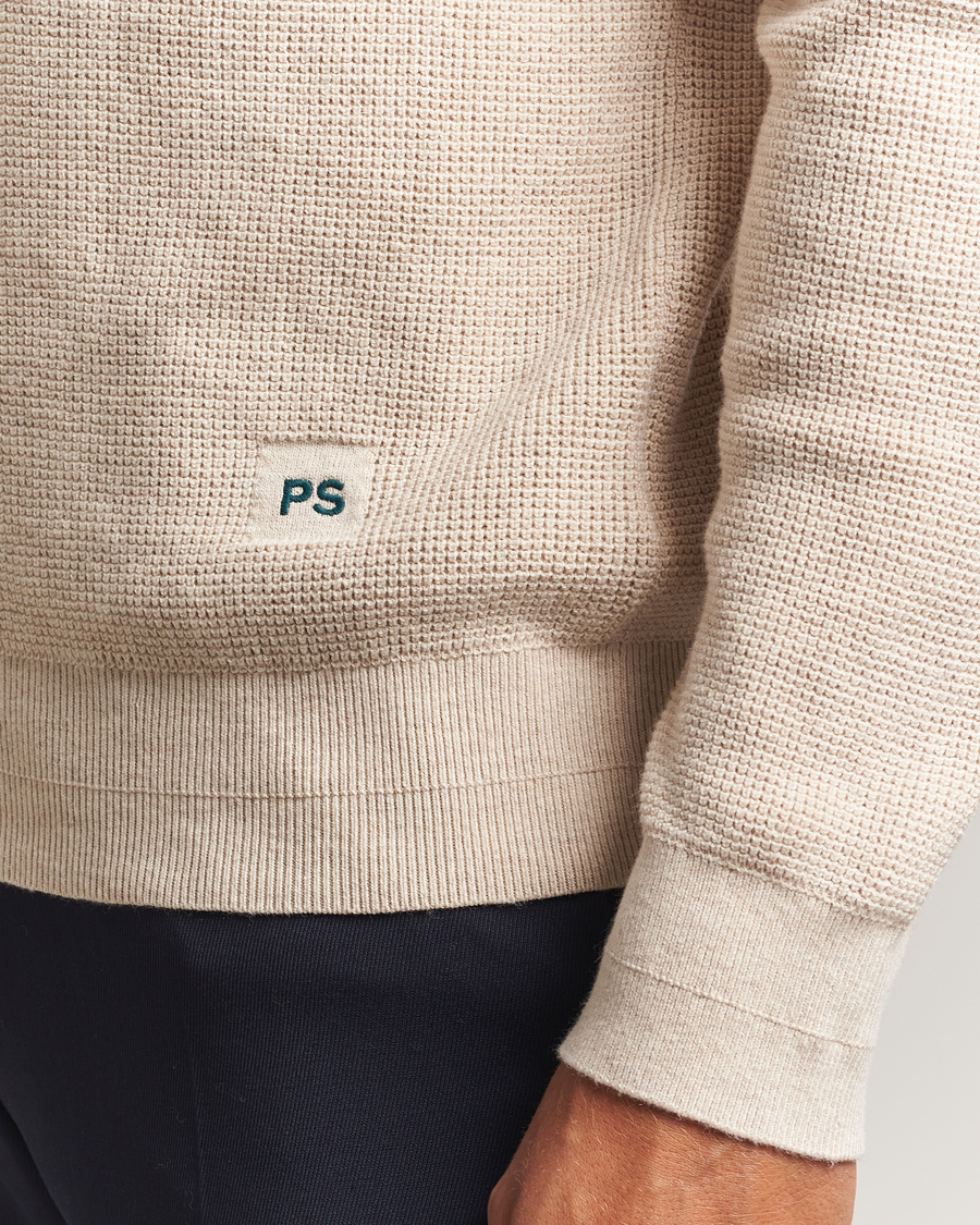 Heren | Truien | PS Paul Smith | Waffle Knitted Crew Neck Sweater Off White