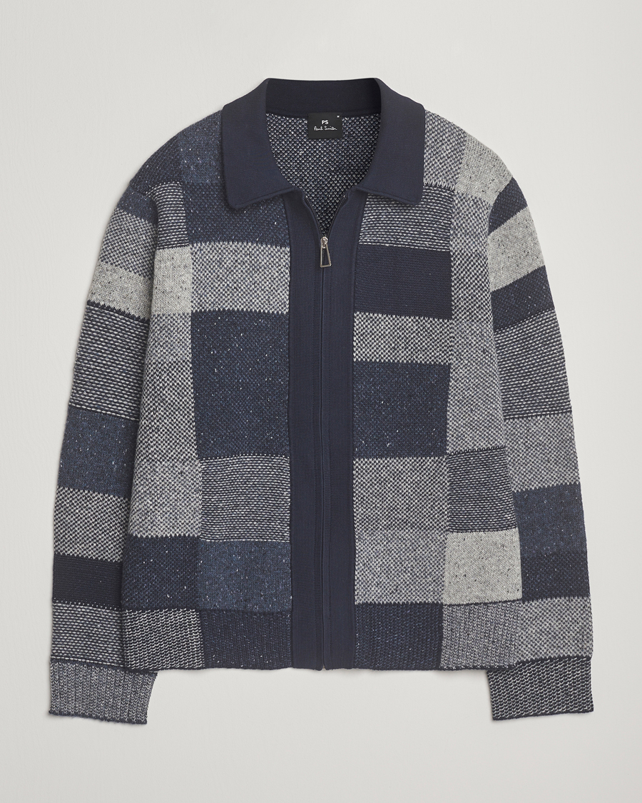 Heren | Truien | PS Paul Smith | Colourblocked Knitted Full Zip Blue Multi