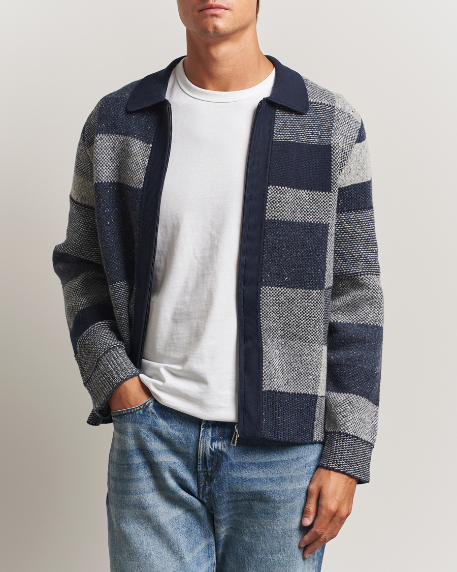 Heren | Truien | PS Paul Smith | Colourblocked Knitted Full Zip Blue Multi