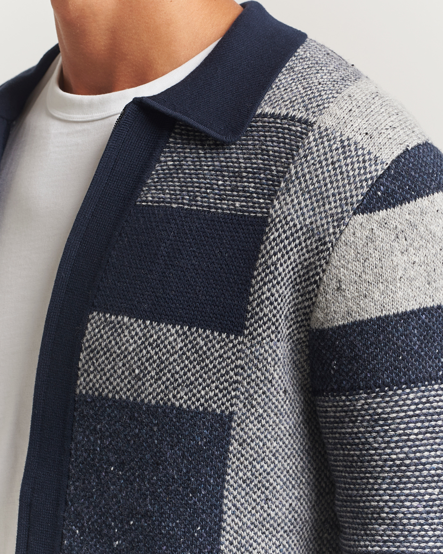 Heren | Truien | PS Paul Smith | Colourblocked Knitted Full Zip Blue Multi