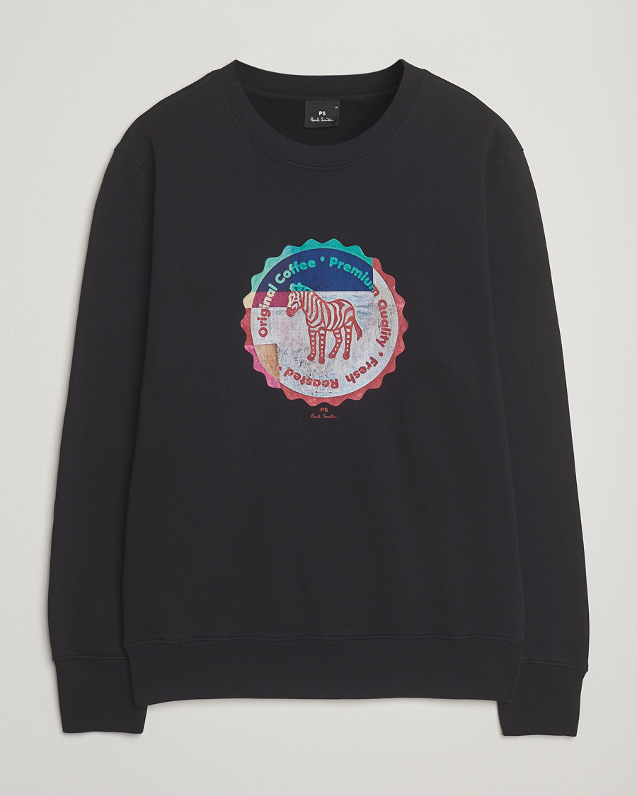 Heren | Truien | PS Paul Smith | Zebra Bottle Top Crew Neck Sweatshirt Black