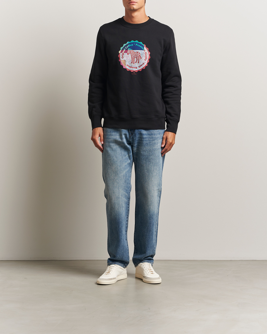 Heren | Truien | PS Paul Smith | Zebra Bottle Top Crew Neck Sweatshirt Black