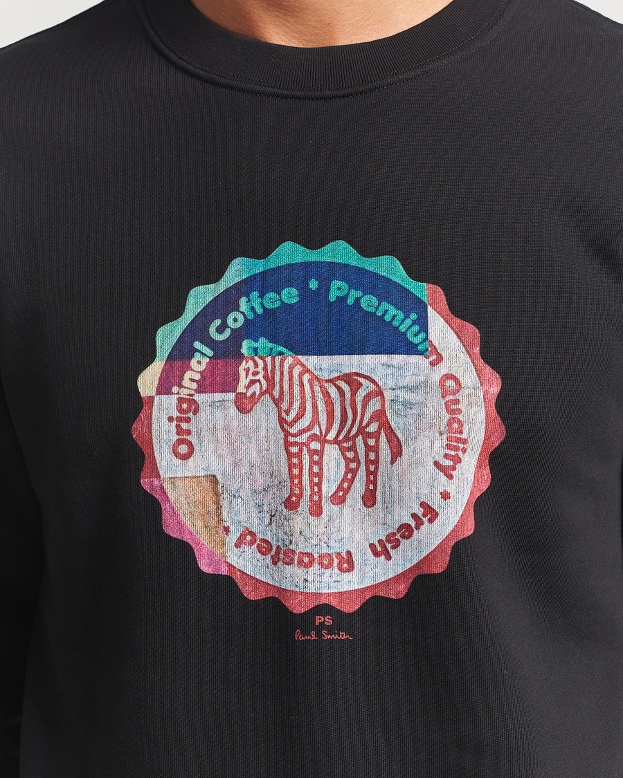 Heren | Truien | PS Paul Smith | Zebra Bottle Top Crew Neck Sweatshirt Black