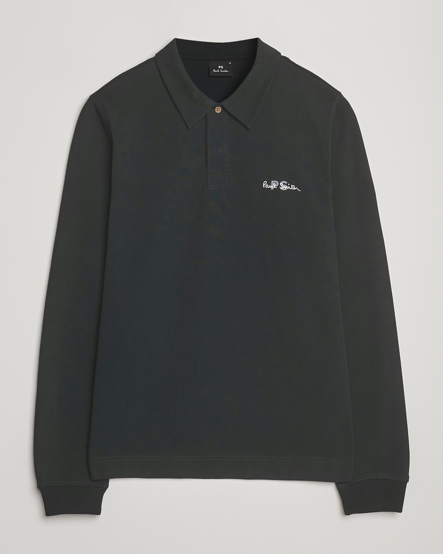 Heren | Truien | PS Paul Smith | Cotton Logo Rugby Sweater Dark Green