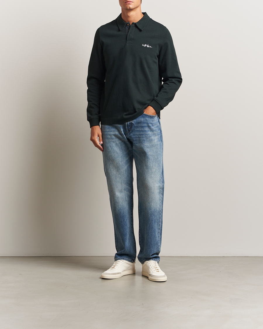 Heren | Truien | PS Paul Smith | Cotton Logo Rugby Sweater Dark Green