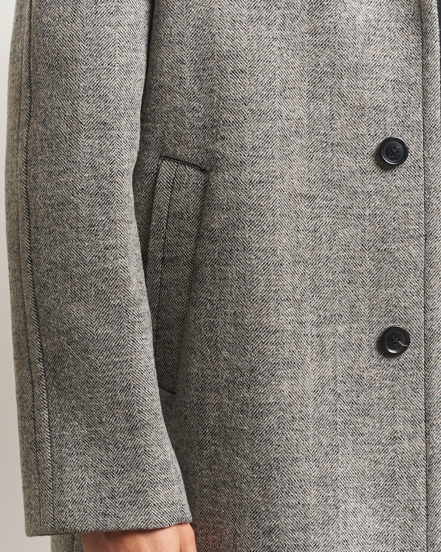 Heren | Jassen | Paul Smith | Wool Herringbone Coat Grey