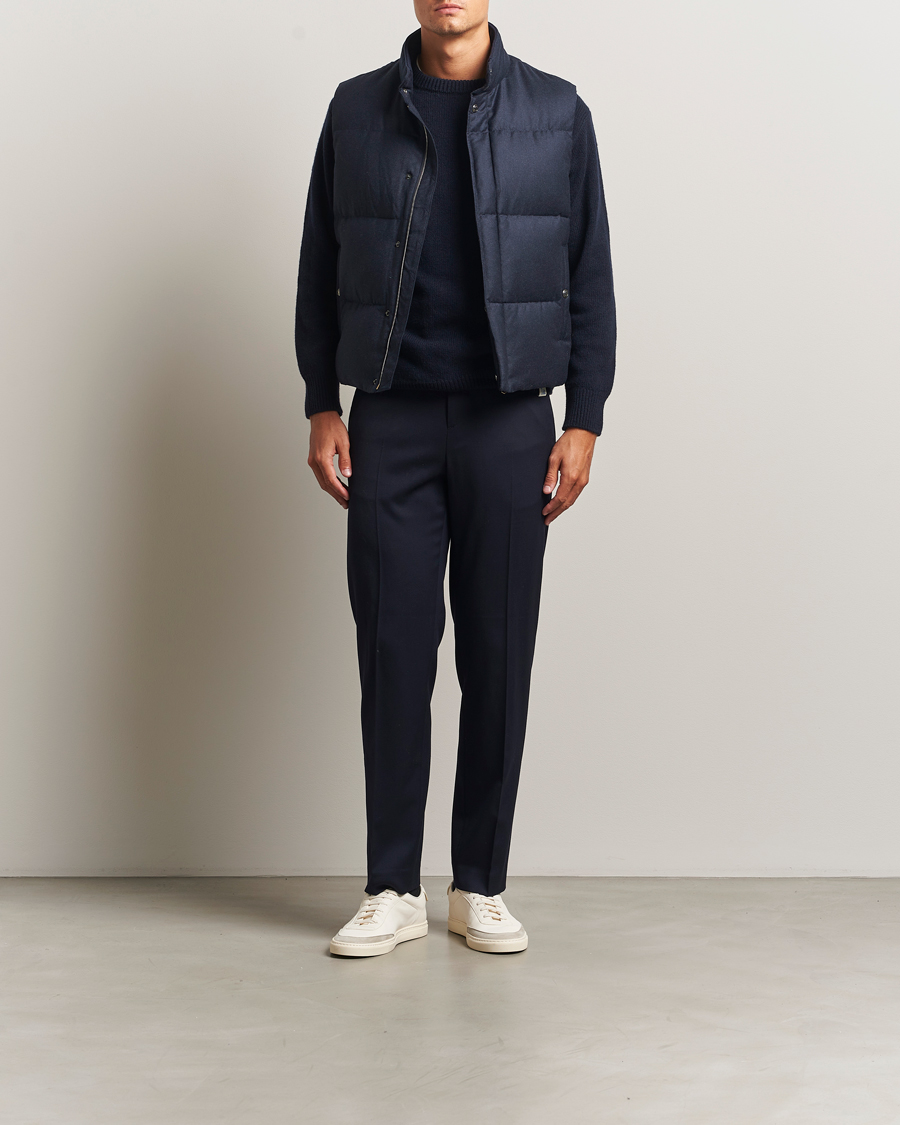 Heren | Jassen | Paul Smith | Wool/Cashmere Down Gilet Navy