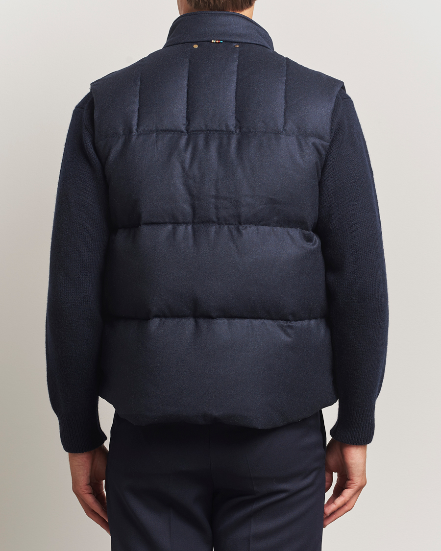 Heren | Jassen | Paul Smith | Wool/Cashmere Down Gilet Navy