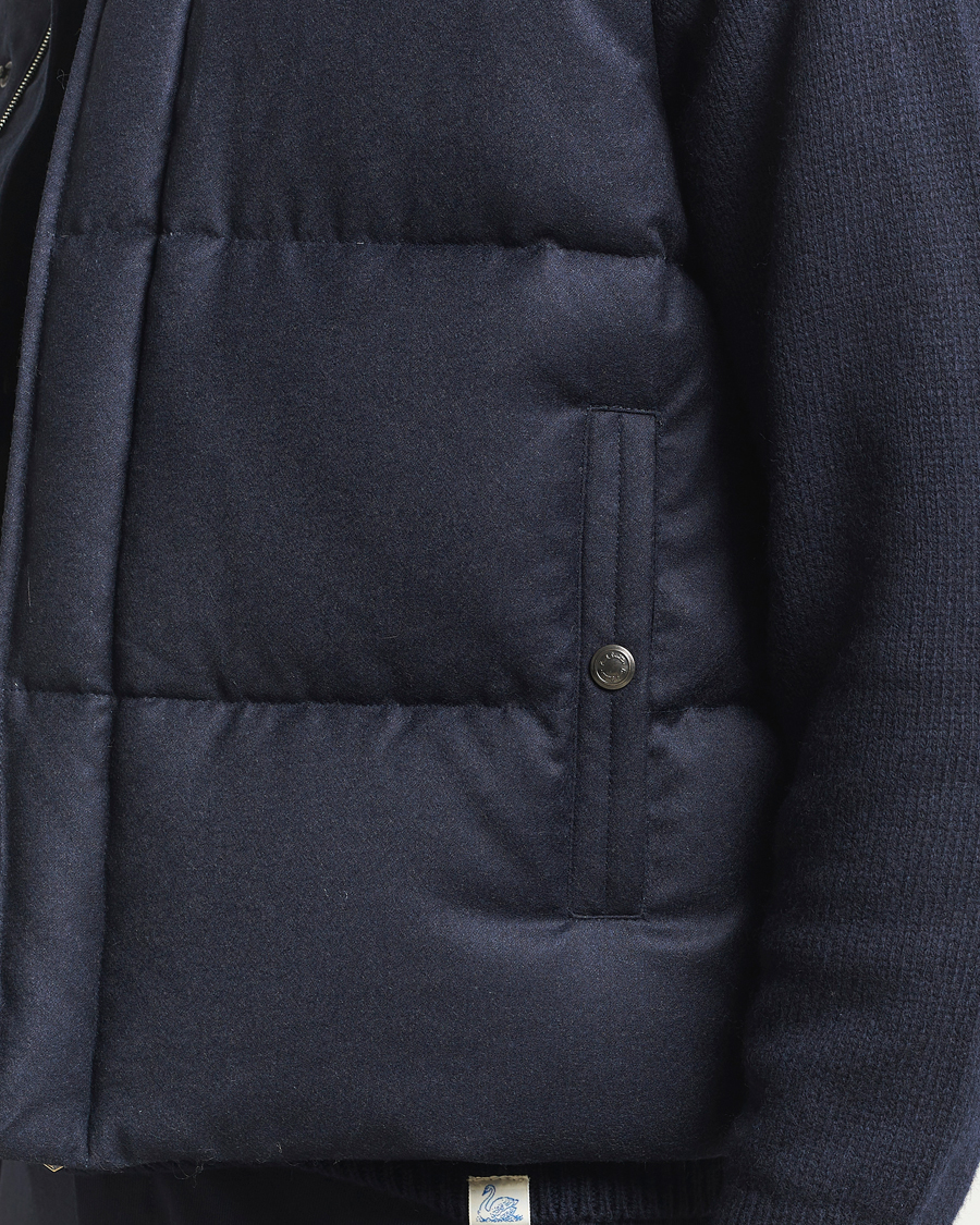 Heren | Jassen | Paul Smith | Wool/Cashmere Down Gilet Navy