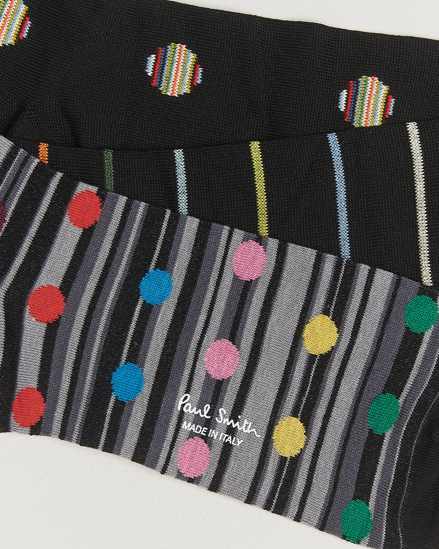 Heren | Ondergoed | Paul Smith | 3-Pack Printed Sock Black