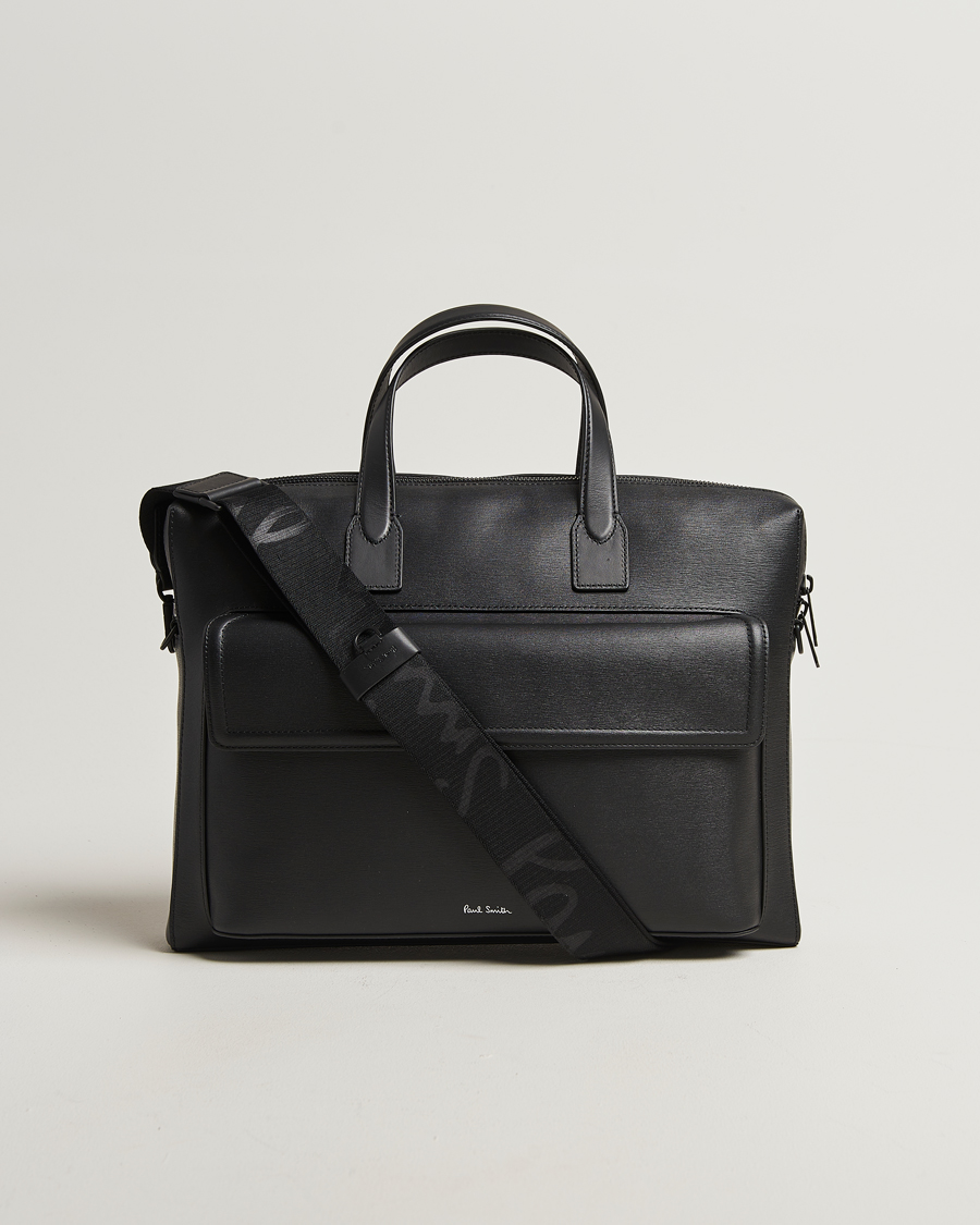 Heren | Tassen | Paul Smith | Leather Briefcase Black
