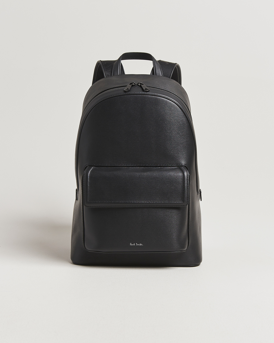 Heren | Tassen | Paul Smith | Leather Backpack Black