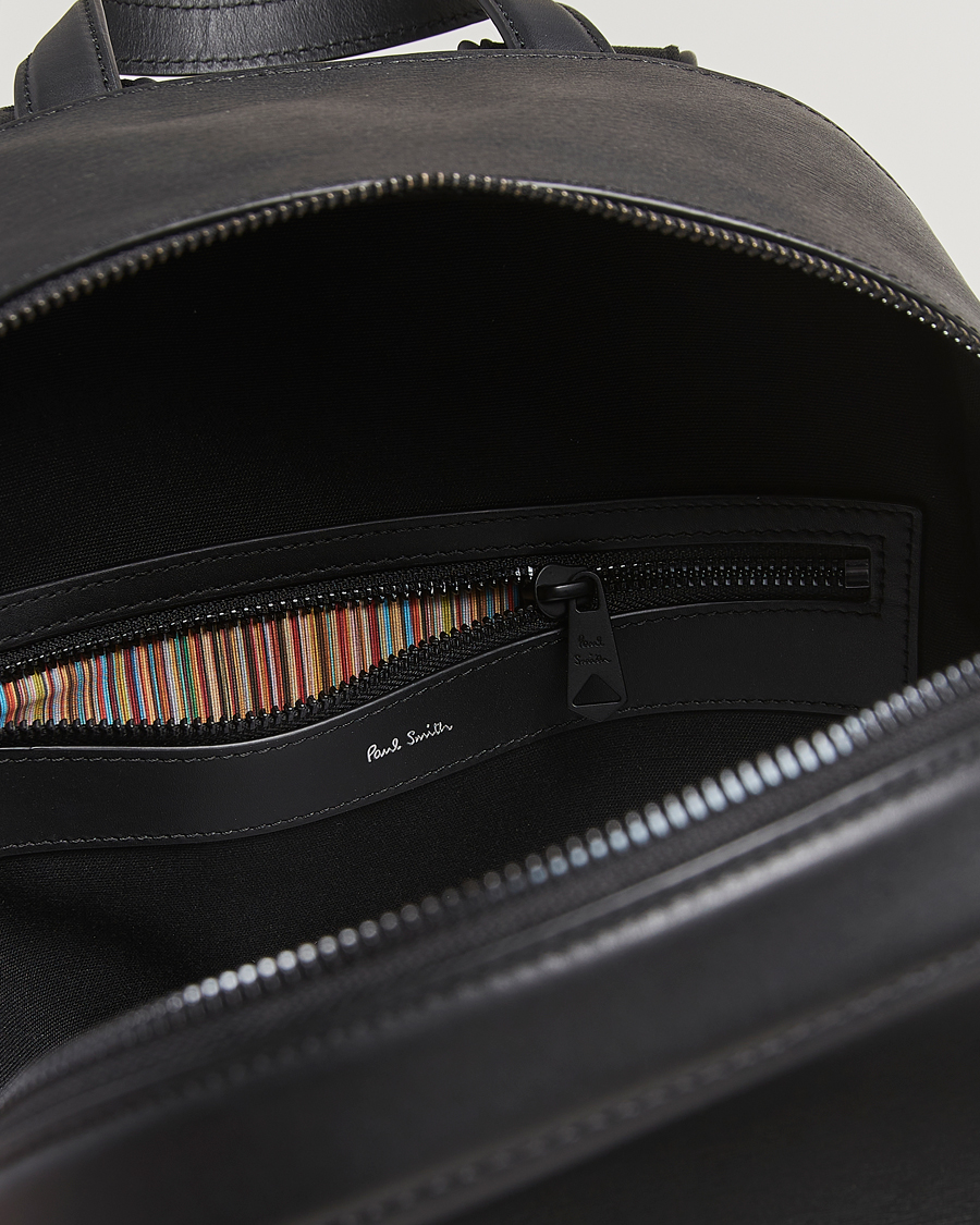 Heren | Tassen | Paul Smith | Leather Backpack Black