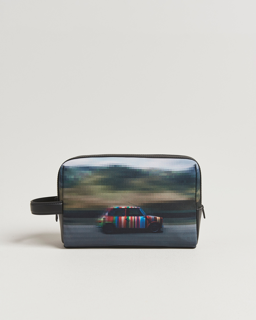 Heren | Tassen | Paul Smith | Leather Mini Washbag Black Multi