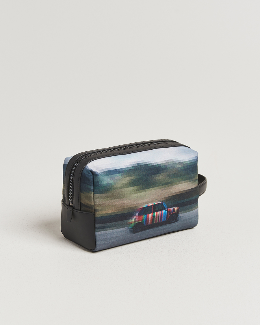 Heren | Tassen | Paul Smith | Leather Mini Washbag Black Multi