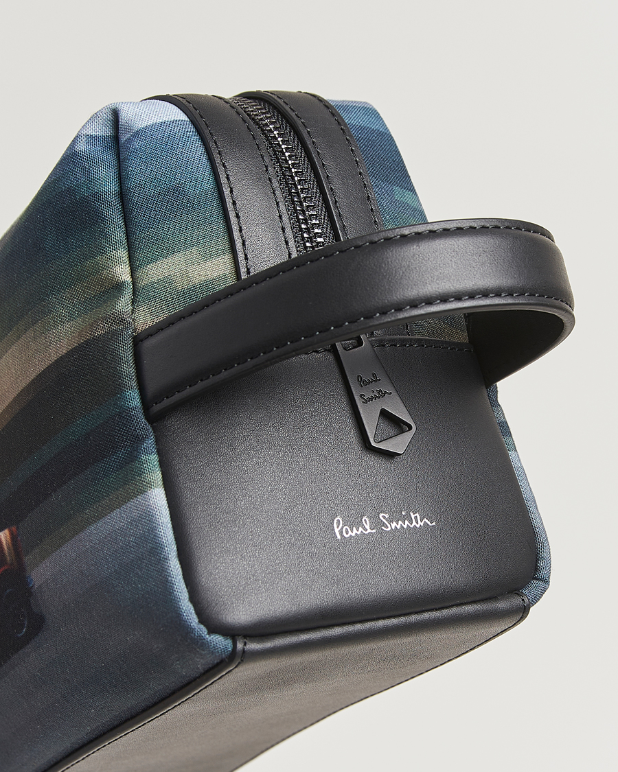 Heren | Tassen | Paul Smith | Leather Mini Washbag Black Multi