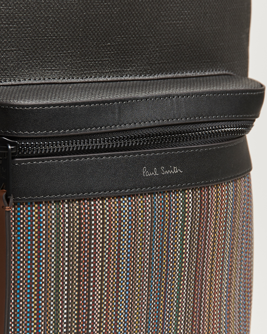 Heren | Tassen | Paul Smith | Nylon Stripe Backpack Black Multi