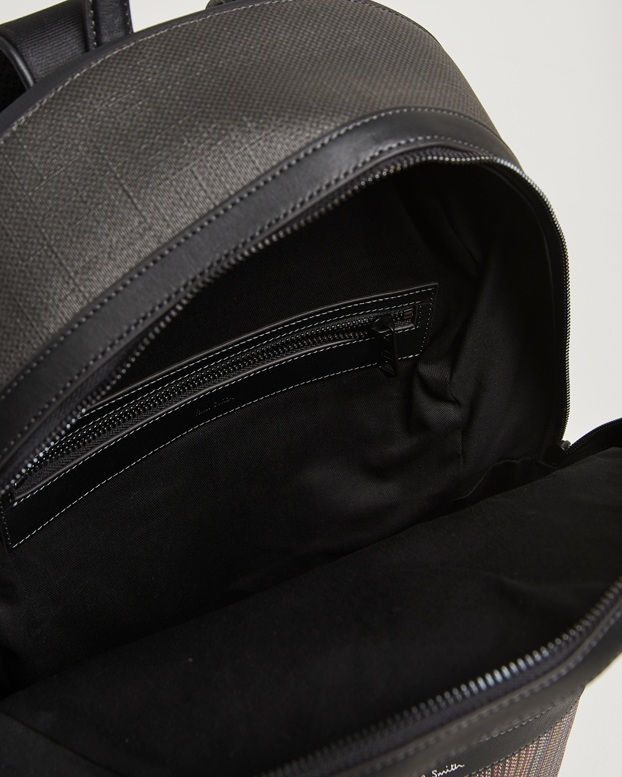 Heren | Tassen | Paul Smith | Nylon Stripe Backpack Black Multi