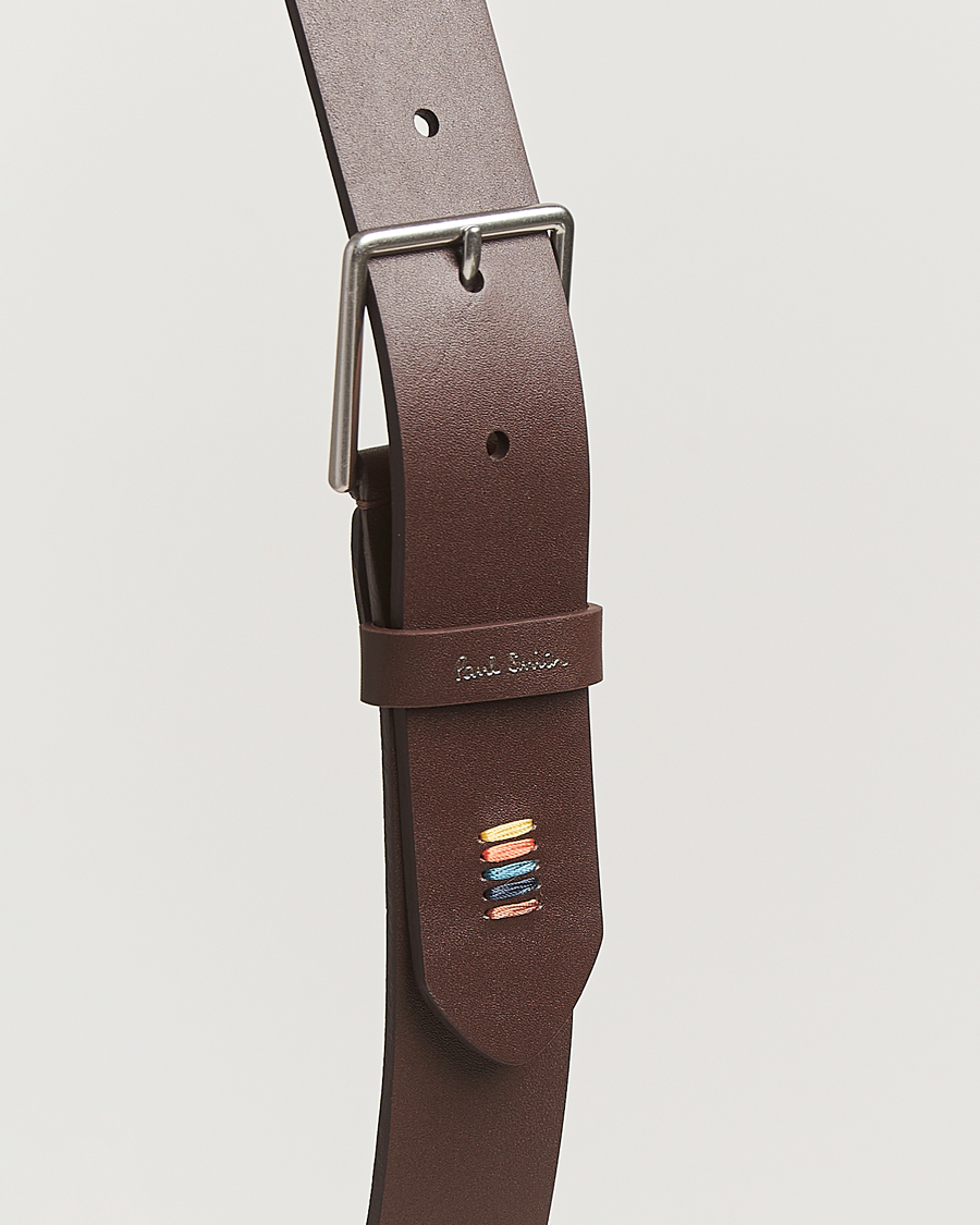 Heren | Riemen | Paul Smith | Stitch Leather Belt Dark Brown