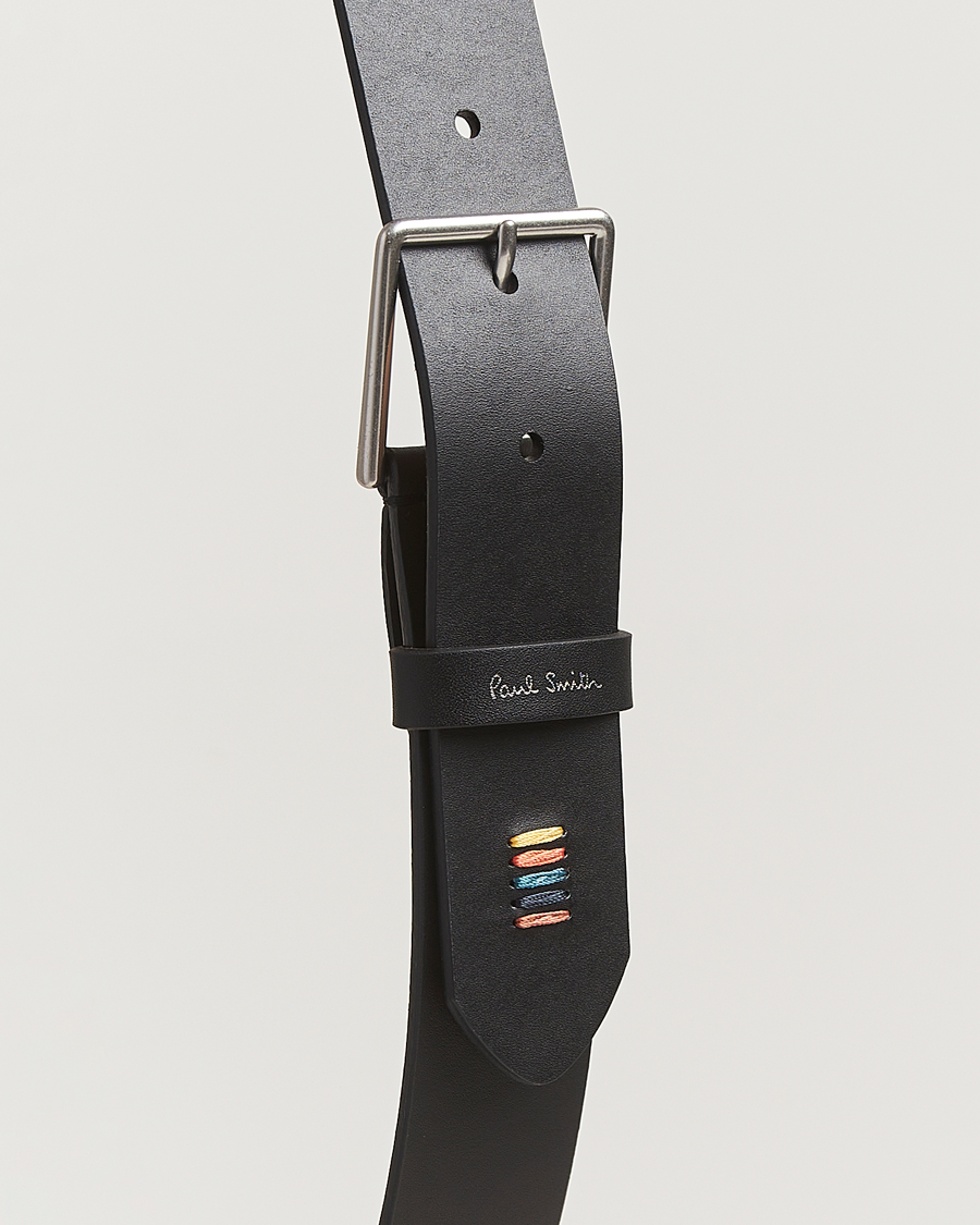 Heren | Riemen | Paul Smith | Stitch Leather Belt Black