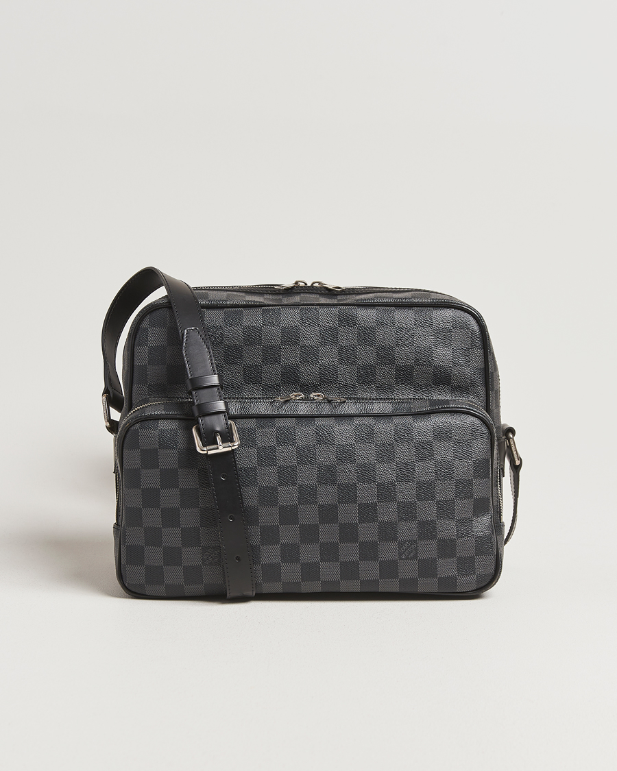 Heren | Pre-Owned & Vintage Bags | Louis Vuitton Pre-Owned | Leoh Shoulder Bag Damier Graphite