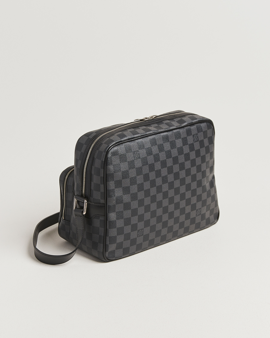 Heren | Pre-Owned & Vintage Bags | Louis Vuitton Pre-Owned | Leoh Shoulder Bag Damier Graphite