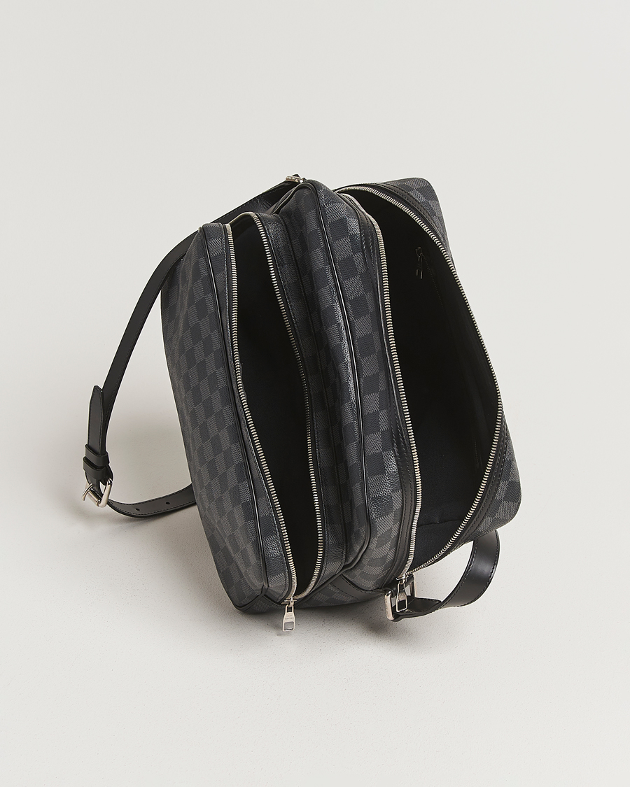 Heren | Pre-Owned & Vintage Bags | Louis Vuitton Pre-Owned | Leoh Shoulder Bag Damier Graphite
