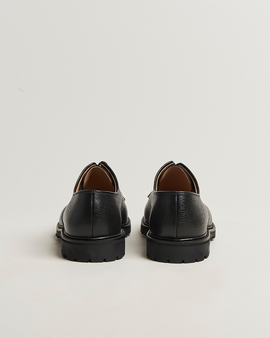Heren | Derby schoenen | Crockett & Jones | Sandhurst Derby Vibram Black Scotch Grain