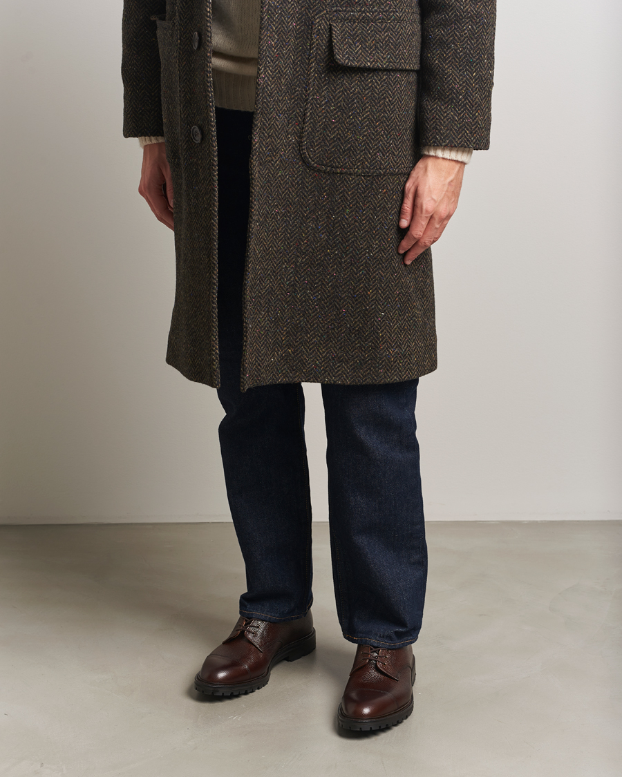 Heren | Derby schoenen | Crockett & Jones | Sandhurst Derby Vibram Brown Scotch Grain