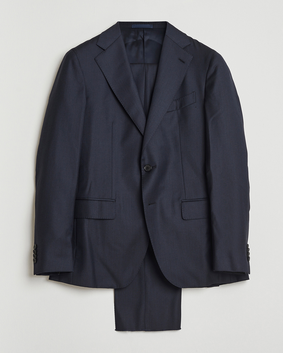 Heren | Pakken | Caruso | Aida Super 130s Wool Suit Navy