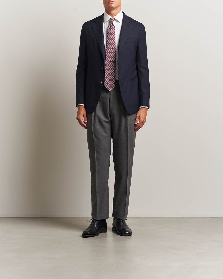 Heren | Blazers | Caruso | Aida Wool Hopsack Blazer Navy