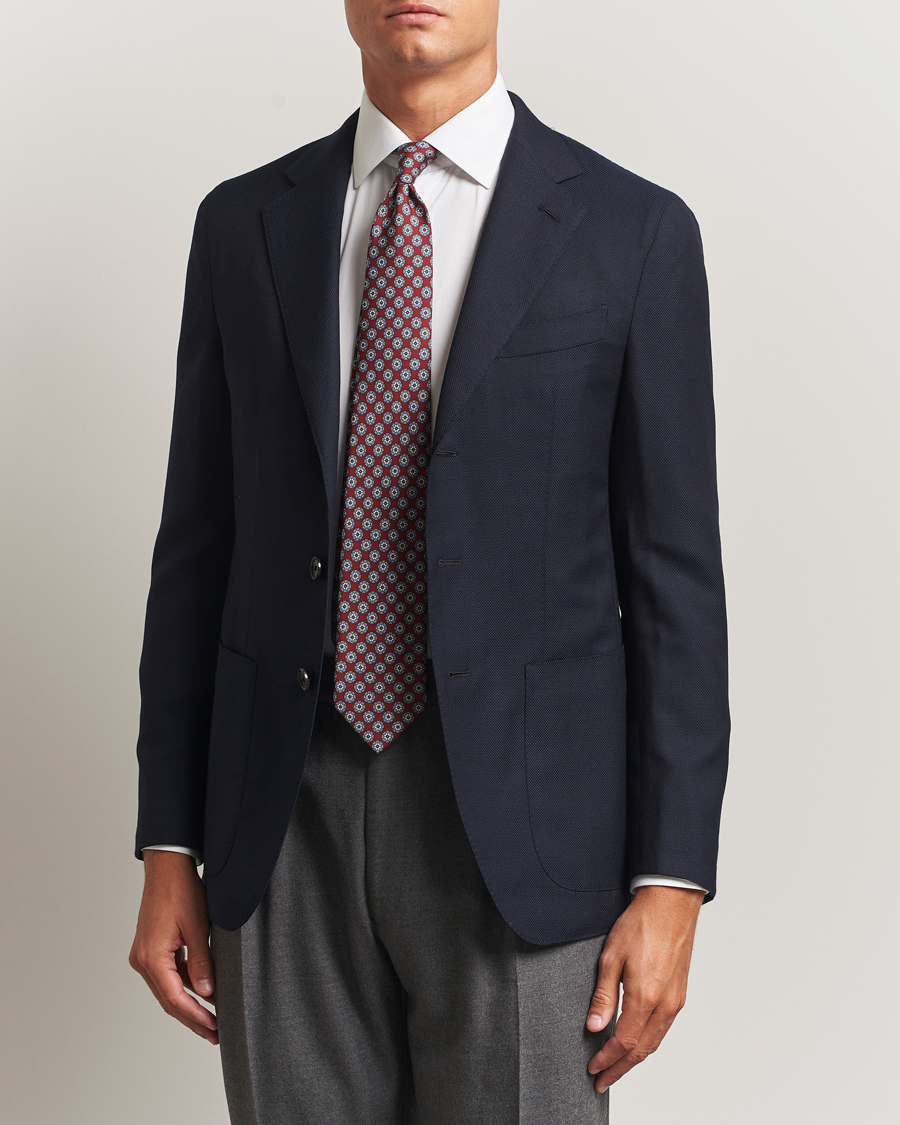 Heren | Blazers | Caruso | Aida Wool Hopsack Blazer Navy