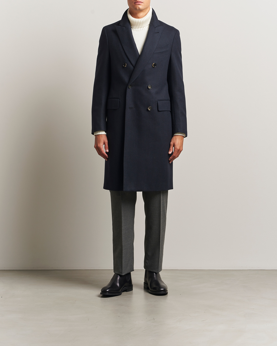 Heren | Jassen | Caruso | Aida Double Breasted Wool Coat Navy