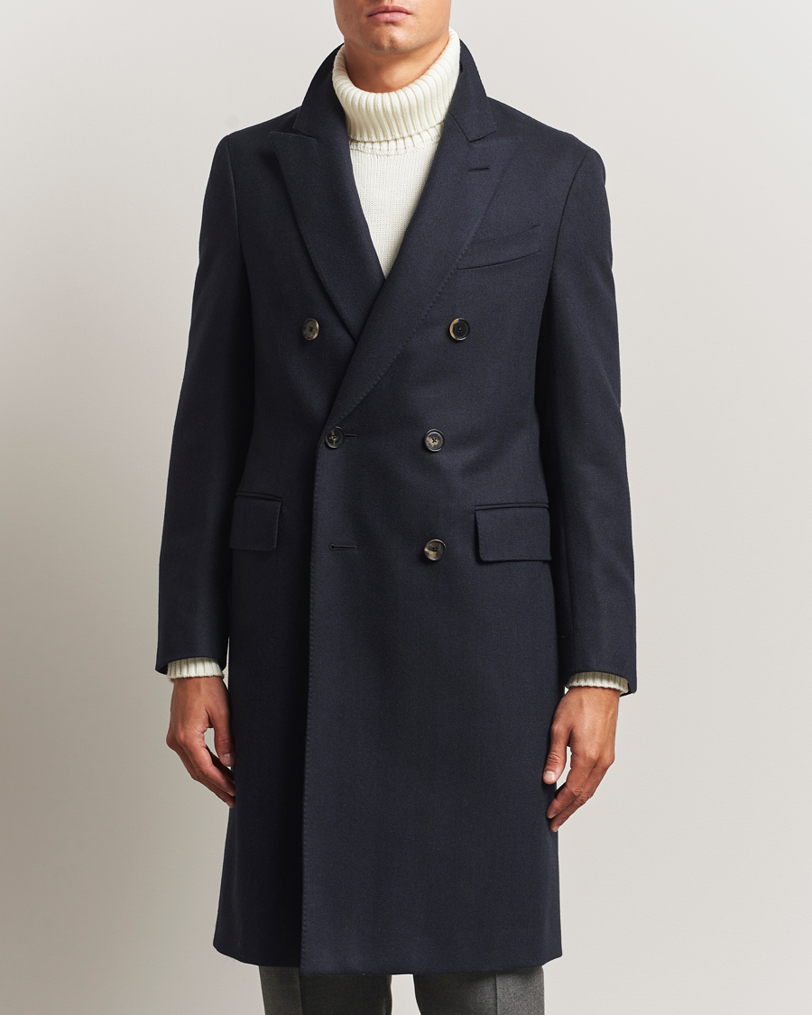 Heren | Jassen | Caruso | Aida Double Breasted Wool Coat Navy
