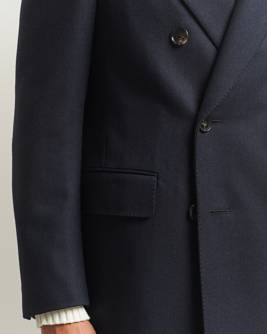 Heren | Jassen | Caruso | Aida Double Breasted Wool Coat Navy