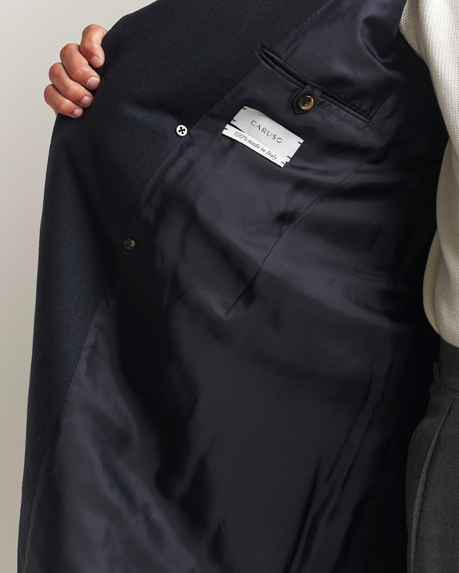 Heren | Jassen | Caruso | Aida Double Breasted Wool Coat Navy