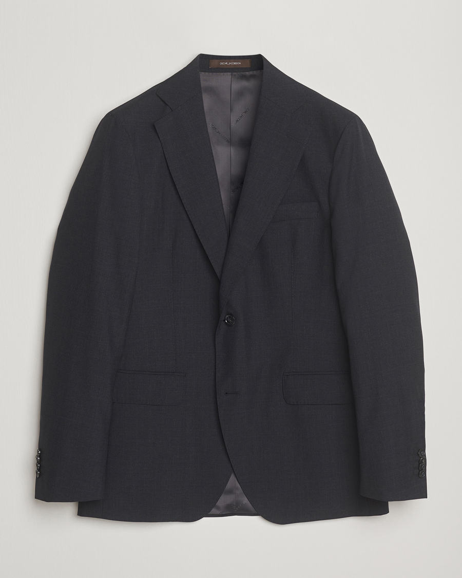 Heren | Blazers | Oscar Jacobson | Fogerty Wool Blazer Grey