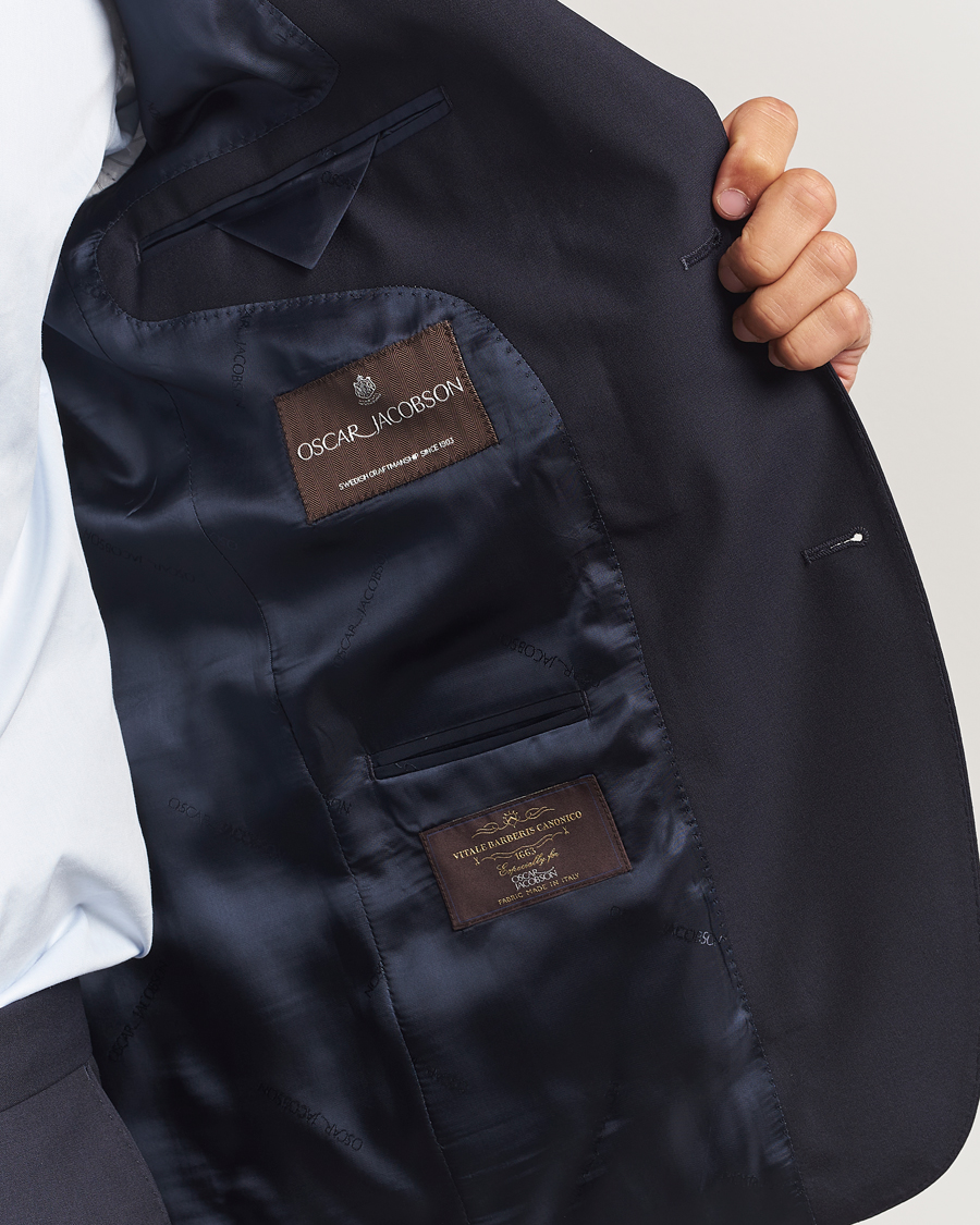 Heren | Blazers | Oscar Jacobson | Fogerty Wool Blazer Navy