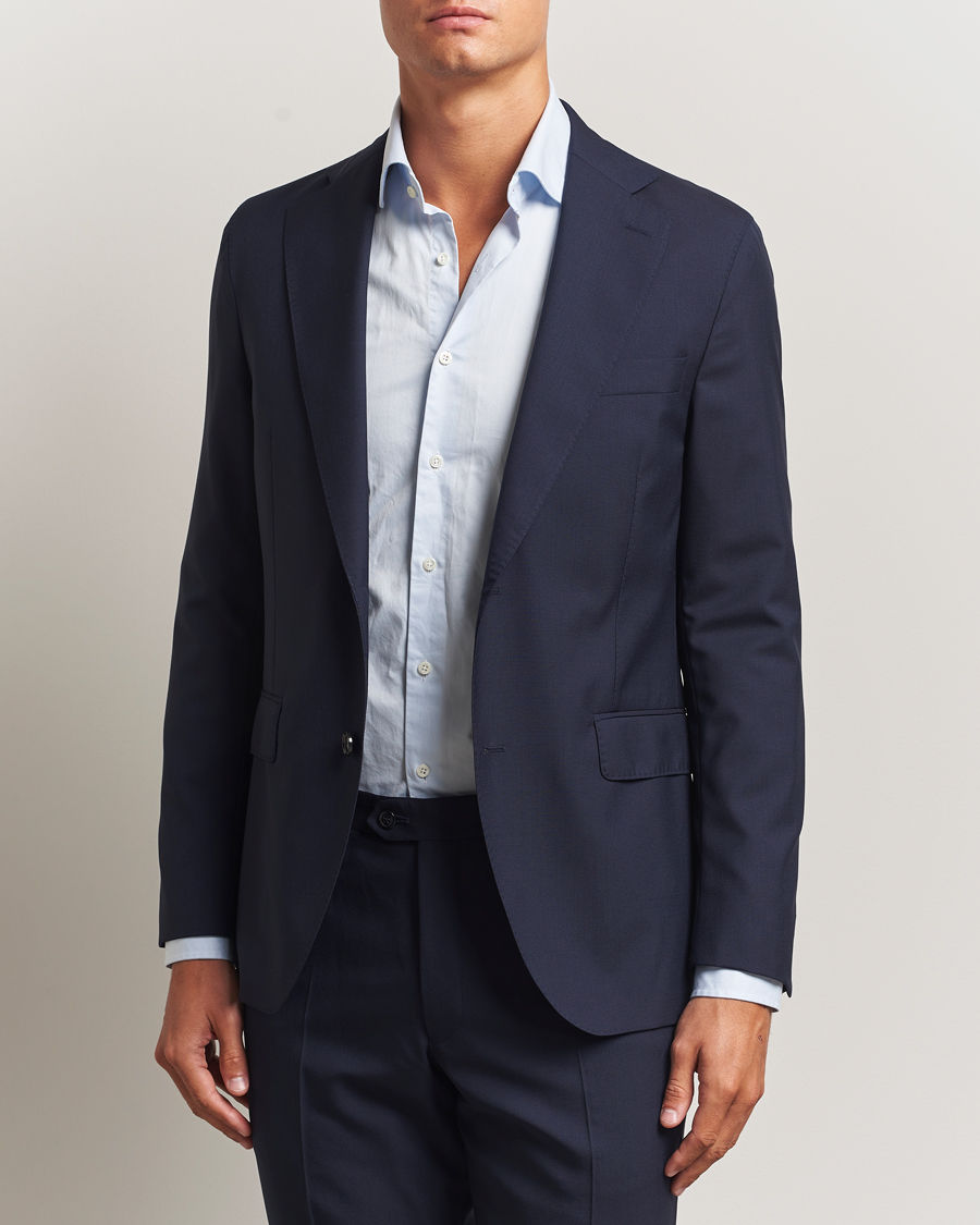 Heren | Blazers | Oscar Jacobson | Fogerty Wool Blazer Blue