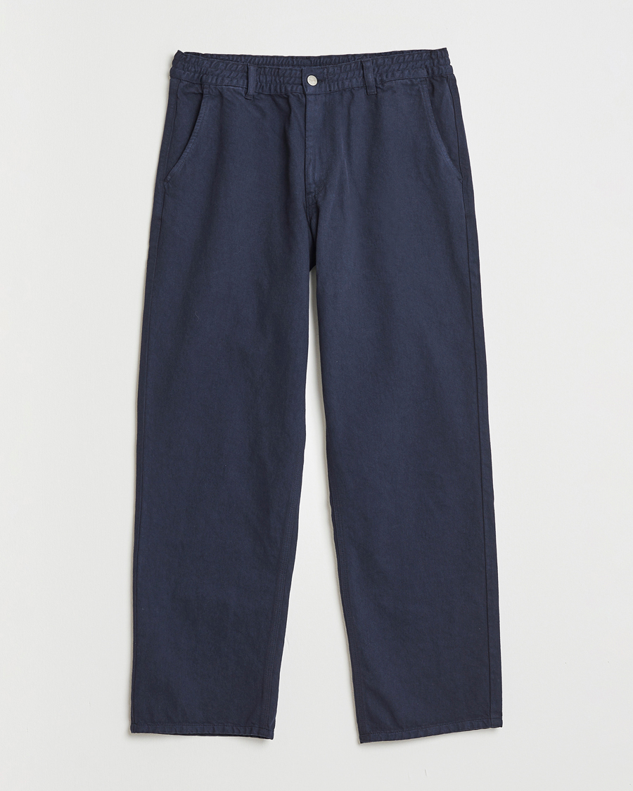 Heren | Broeken | Forét | Clay Twill Pants Navy